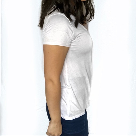 🔻SALE •LAST 1 (L)• Mandy Choker Tee in White - Picture 4 of 5